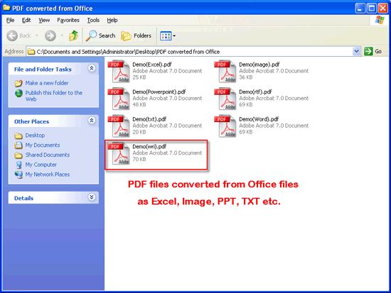 a-pdf office to pdf batch mode result